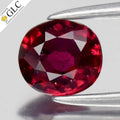 GLC CERTIFIED 0.53ct Cushion Natural Red Ruby - Unheated, Mozambique Gemstone