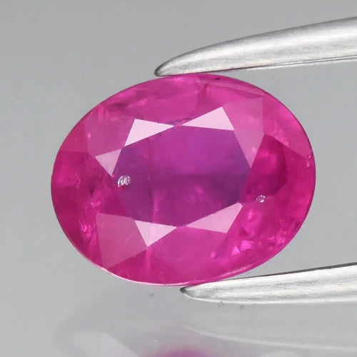 0.77ct 6x4.8mm Oval Unheated Pink Sapphire Gemstone, Mozambique