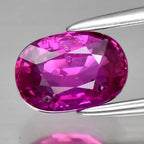 CERTIFICATE Incl.* 1.03ct Oval Natural Unheated Purple-Red Ruby, Mozambique