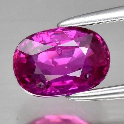 CERTIFICATE Incl.* 1.03ct Oval Natural Unheated Purple-Red Ruby, Mozambique