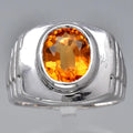 Natural Yellow Citrine Fashion Ring 2.70ct in 925 Sterling Silver
