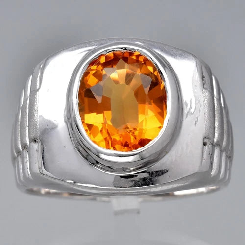 Natural Yellow Citrine Fashion Ring 2.70ct in 925 Sterling Silver