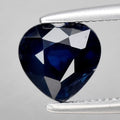 1.15ct 6x5.7mm Heart Unheated Medium Blue Sapphire Gemstone, Africa
