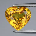 2.65ct 8.5x7.7mm VS Heart Natural Yellow Zircon - Unheated, Tanzania Gemstone