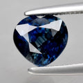 1.17ct 6x5.5mm Heart Unheated Blue Sapphire Gemstone, Africa