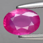 CERTIFICATE Incl.* 0.49ct Oval Natural Unheated Purple-Red Ruby, Gemstone