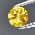 0.29ct 4mm VS Round Brilliant Yellow Sapphire Gemstone, Thailand