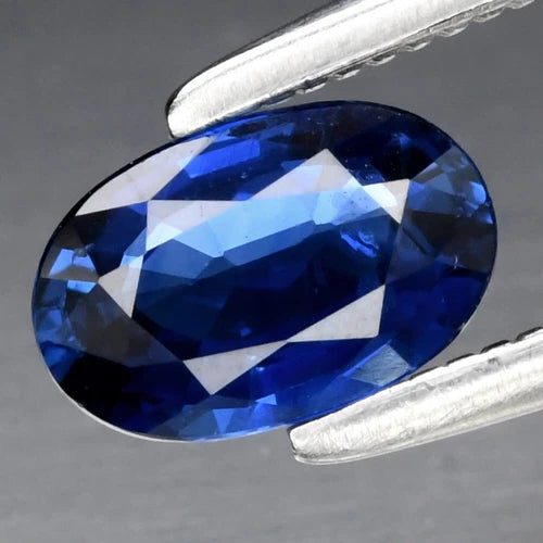 0.57ct 6x4mm Oval Blue Sapphire Gemstone Madagascar, Heated