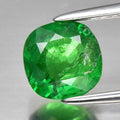 1.10ct 6.2x6mm Cushion Natural Shocking Green Tsavorite Garnet, Tanzania