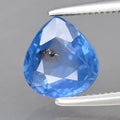 1.49ct 7x6.4mm Pear Unheated Blue Sapphire Gemstone, Africa