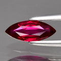 0.41ct 7.6x2.8mm Marquise Natural Purplish Red Ruby Gemstone Unheated Mozambique
