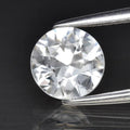 1.46ct 6.5mm VS Round Brilliant Natural Gentle Heat White Zircon, Africa