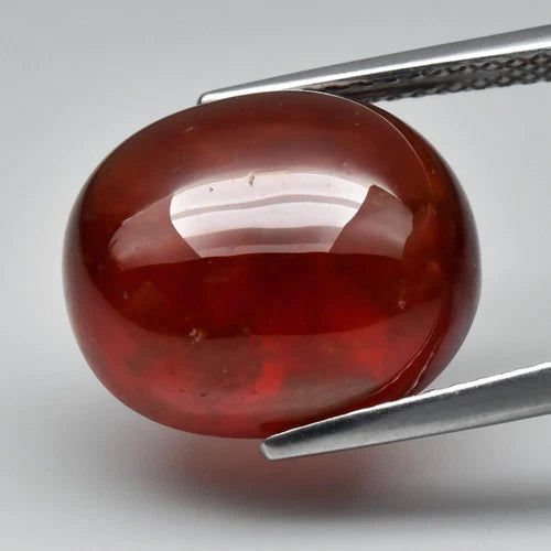 13.21ct 14.2x11.7mm Oval Cabochon Natural Orange Hessonite Garnet, Africa