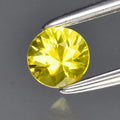 0.35ct 4mm VS Round Brilliant Greenish Yellow Sapphire Gemstone, Thailand