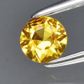 0.25ct 4mm VVS Round Brilliant Yellow Sapphire Gemstone, Thailand