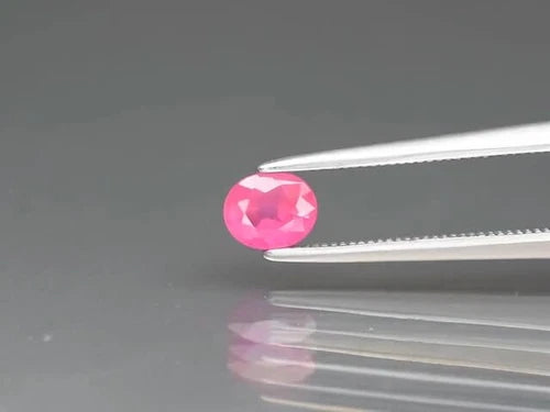 CERTIFICATE Incl.* 0.56ct Oval Natural Purple-Red Ruby Gemstone *Heated - Video 1 of 1