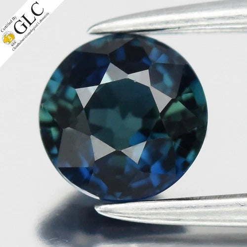 GLC CERTIFIED 0.71ct VVS Natural Greenish Blue Sapphire - Unheated, Africa Gem
