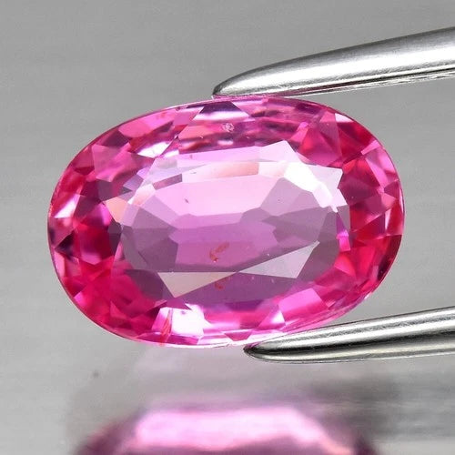 CERTIFICATE Incl.* 1.21ct VS Oval Unheated Pink Sapphire Gemstone, Mozambique