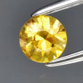 0.29ct 4mm VS Round Brilliant Yellow Sapphire Gemstone Thailand, Dazzling!