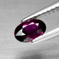 GLC CERTIFIED 0.59ct Oval Natural Purple Red Ruby - Heated, Thailand Gem