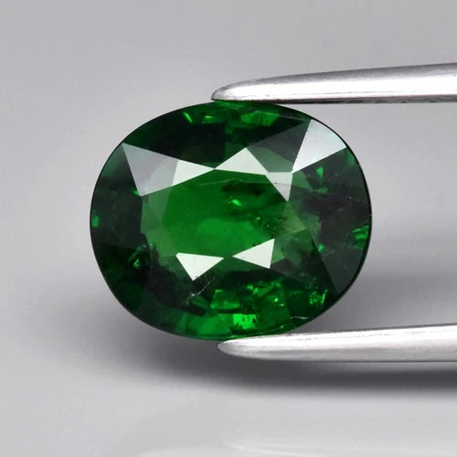 Stunning! 1.78ct 8.5x7.2mm Oval Natural Forest Green Tsavorite Garnet, Tanzania