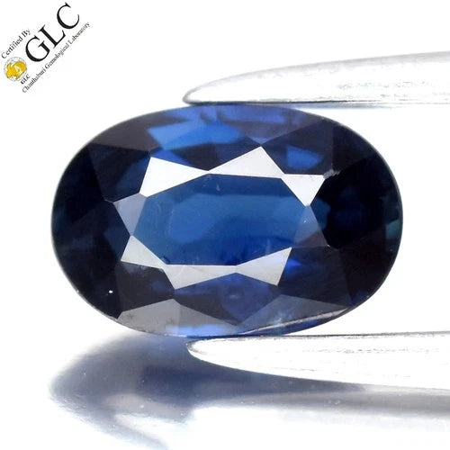 GLC CERTIFIED 0.59ct VVS Oval Natural Blue Sapphire - Heated, Africa Gemstone