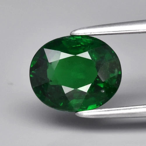 Stunning! 1.56ct 7.5x6.3mm Oval Natural Forest Green Tsavorite Garnet, Tanzania