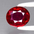 0.39ct 4.6x4mm Oval Natural Purplish Red Ruby Gemstone Unheated Mozambique