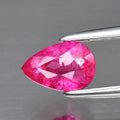 0.67ct 6.2x4.2mm Pear Purplish Pink Sapphire Gemstone Unheated Mozambique