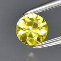 0.31ct 4mm VS Round Brilliant Greenish Yellow Sapphire Gemstone, Thailand