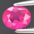 CERTIFICATE Incl.* 0.56ct Oval Natural Purple-Red Ruby Gemstone *Heated