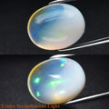 7.73ct 16x12.5mm Oval Cab Natural Play-of-Color Crystal Opal Gemstone Ethiopia