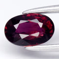 0.85ct 6.3x4.2mm Oval Purplish Red Ruby - Unheated, Madagascar Gem