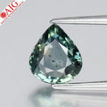 AIG CERTIFIED Unheated 1.73ct Pear Natural Teal Sapphire - Madagascar Gem