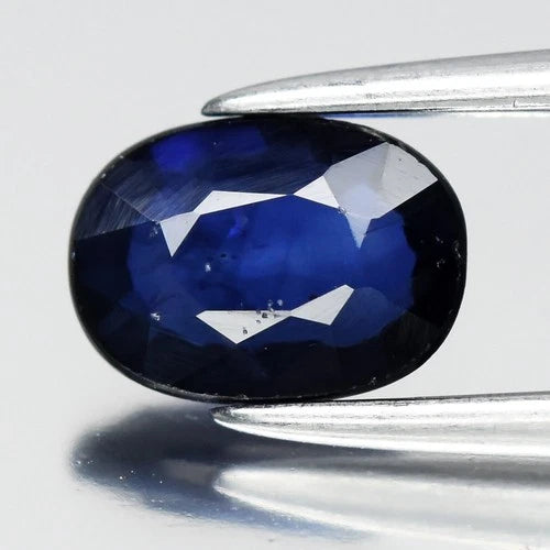 0.74ct 6.5x4.8mm Oval Blue Sapphire - Ceylon Gemstone