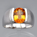 Natural Yellow Citrine Vintage Ring 2.70ct in 925 Sterling Silver