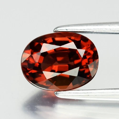 1.27ct 7.5x5.5mm VVS Oval Natural Reddish Orange Spinel - Burma Gemstone