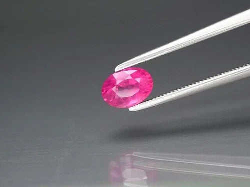 CERTIFICATE Incl.* 1.14ct Oval Natural Purplish Red Ruby Gemstone Africa *Heated - Video 1 of 1