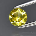0.29ct 4.2mm VVS Round Brilliant Yellowish Green Sapphire Gemstone, Thailand