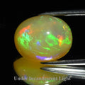 3.40ct 11.8x9.3mmOval Cabochon Natural Opal - Color Play, Mexico Gemstone