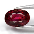 0.75ct 6.2x4.2mm Oval Purplish Red Ruby - Unheated, Madagascar Gem