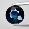 0.90ct 5.6mm VS Round Unheated Greenish Blue Sapphire Gemstone, Africa