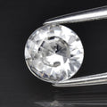 0.91ct 6mm VVS Round Brilliant Natural Gentle Heat White Zircon, Africa