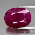 9.23ct 15.3x11.5mm Oval Natural Purplish Red Ruby Mozambique Gemstone