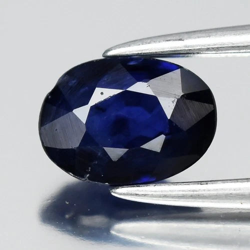 0.69ct 6x4.5mm Oval Deep Blue Sapphire - Ceylon Gemstone