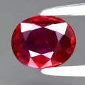 0.42ct 5x4.2mm Oval Natural Purplish Red Ruby Gemstone Unheated Mozambique