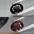 CERTIFICATE Incl.* 0.90ct Oval Natural Unheated Color Change Garnet, Madagascar