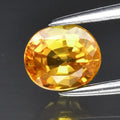 1.12ct 6x5.2mm VS Oval Yellow Sapphire Gemstone Thailand Good Luster!