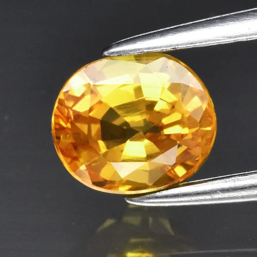 1.12ct 6x5.2mm VS Oval Yellow Sapphire Gemstone Thailand Good Luster!