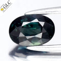 GLC CERTIFIED 0.75ct VVS Oval Natural Greenish Blue Sapphire - Heated, Gem